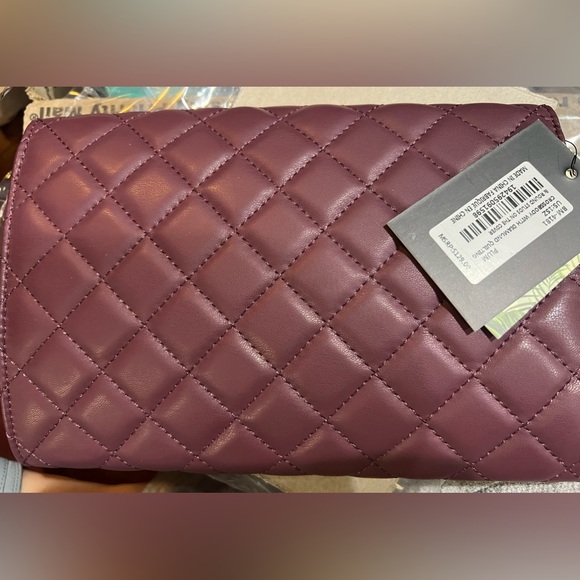 NWT-Badgley Mischka crossbody with diamond quilting- style 4181- in Plum color - Picture 6 of 15